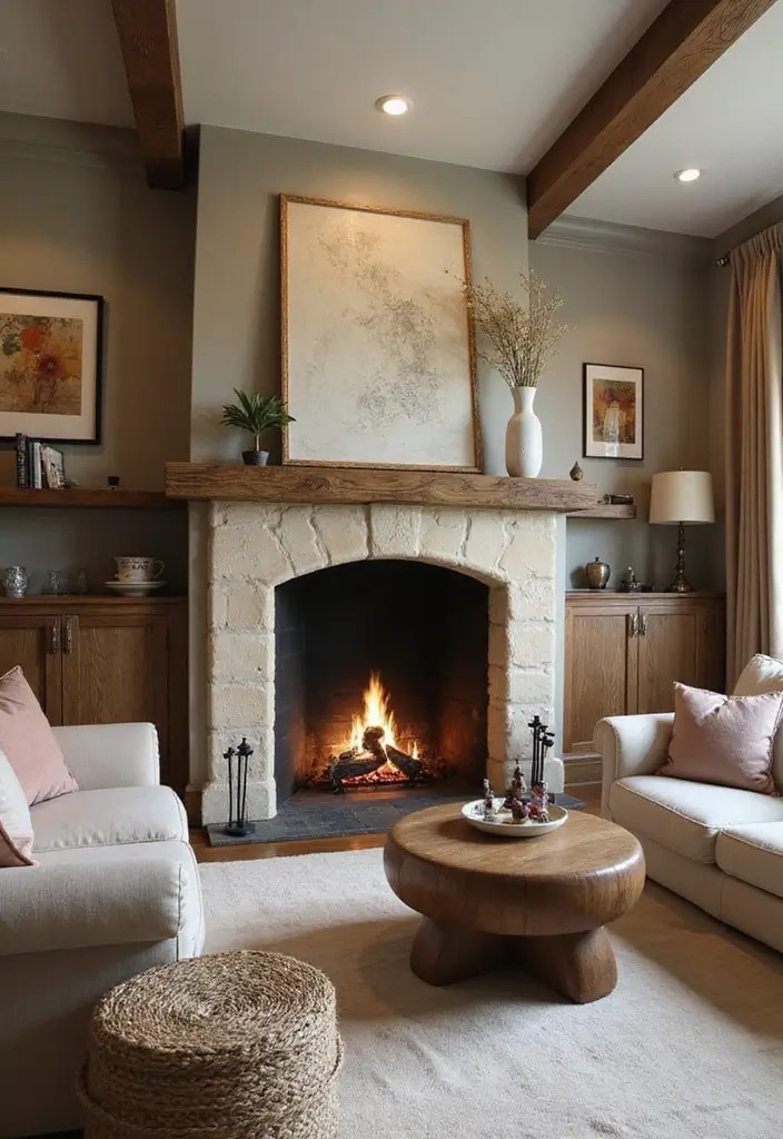 20 Cozy Living Room Decor Ideas That'll Make You Want to Stay In Forever! - 15. Cozy Corner Fireplaces