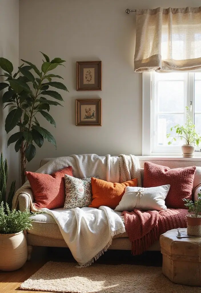 20 Stunning Living Room Decor Ideas That'll Transform Your Space on a Budget (You Won't Believe #12!) - 10. Incorporate Textiles