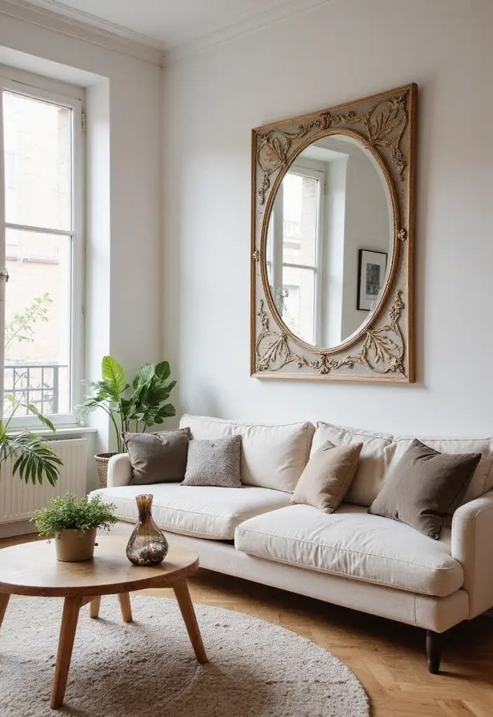 20 Stunning Living Room Decor Ideas That'll Transform Your Space on a Budget (You Won't Believe #12!) - 11. Use Mirrors to Enhance Space