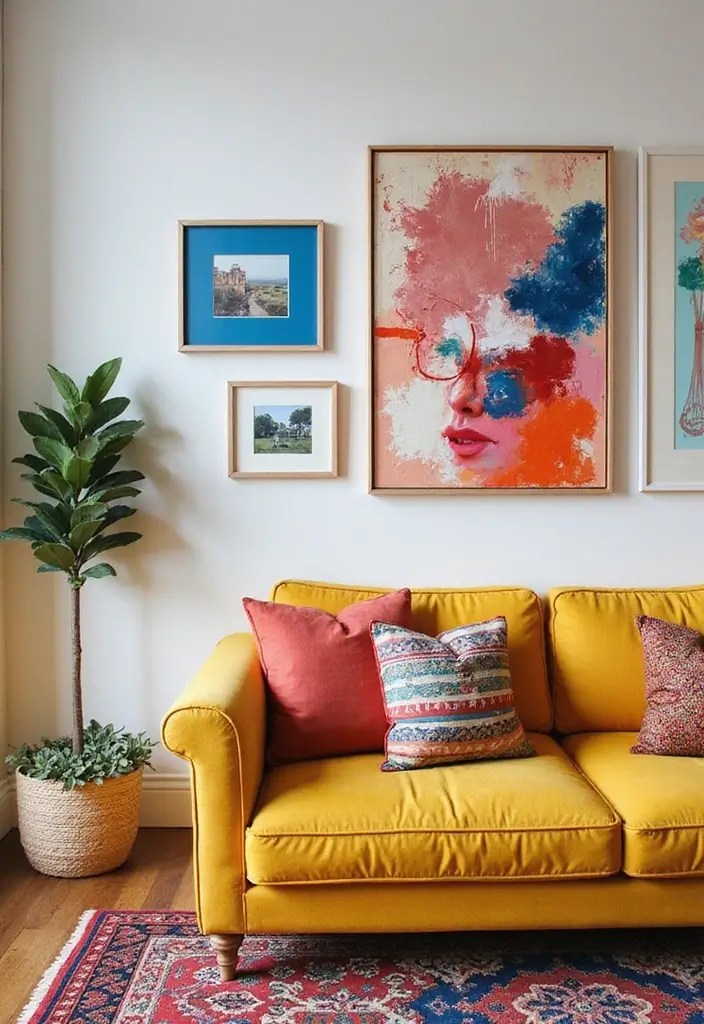 20 Stunning Living Room Decor Ideas That'll Transform Your Space on a Budget (You Won't Believe #12!) - 14. Personalize with DIY Art